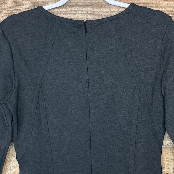 Armani Exchange Bodycon Cropped Sleeve Dress Charcoal Gray Size Medium NWT - Picture 7 of 9
